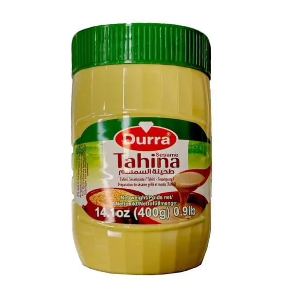 Front packaging of Al Durra Tahina 400g