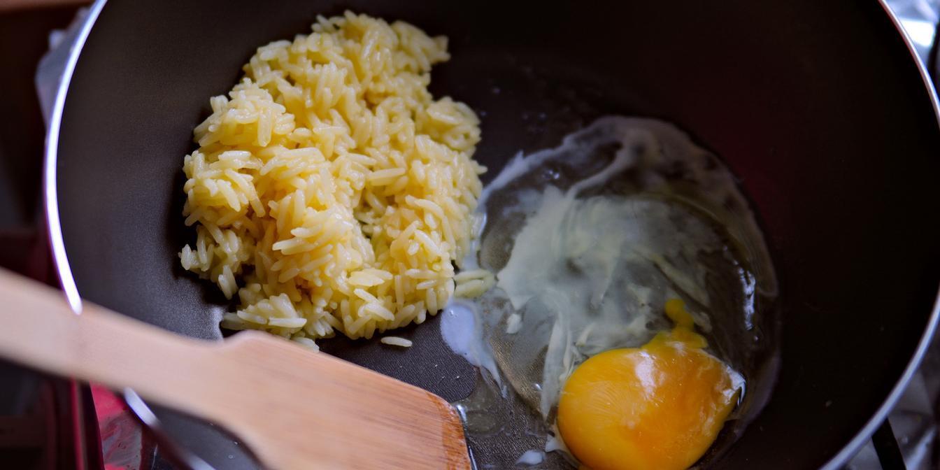 Golden potato tahdig served with Persian rice
