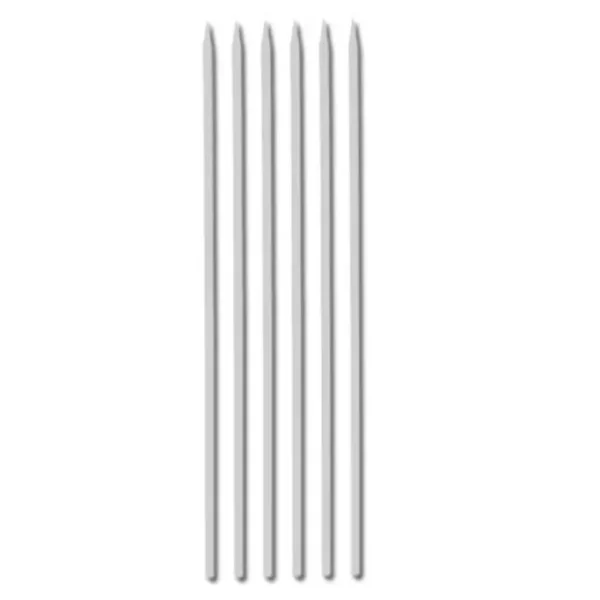 Six medium aluminium kebab skewers for Iranian joojeh kebab