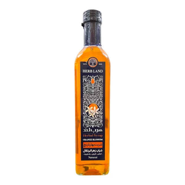 Herb Land Natural Orange Blossom Syrup 650ml Bahar Narenj bottle