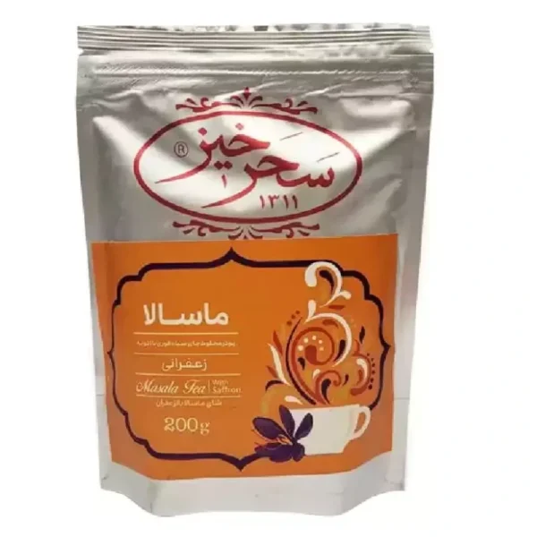 Saharkhiz saffron masala tea 200g packaging