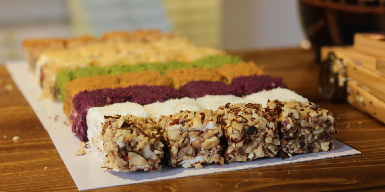 Assorted Persian sweets presented as a gift