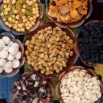 Organised Ramadan pantry with dates, rice, pulses, spices, tea and nuts