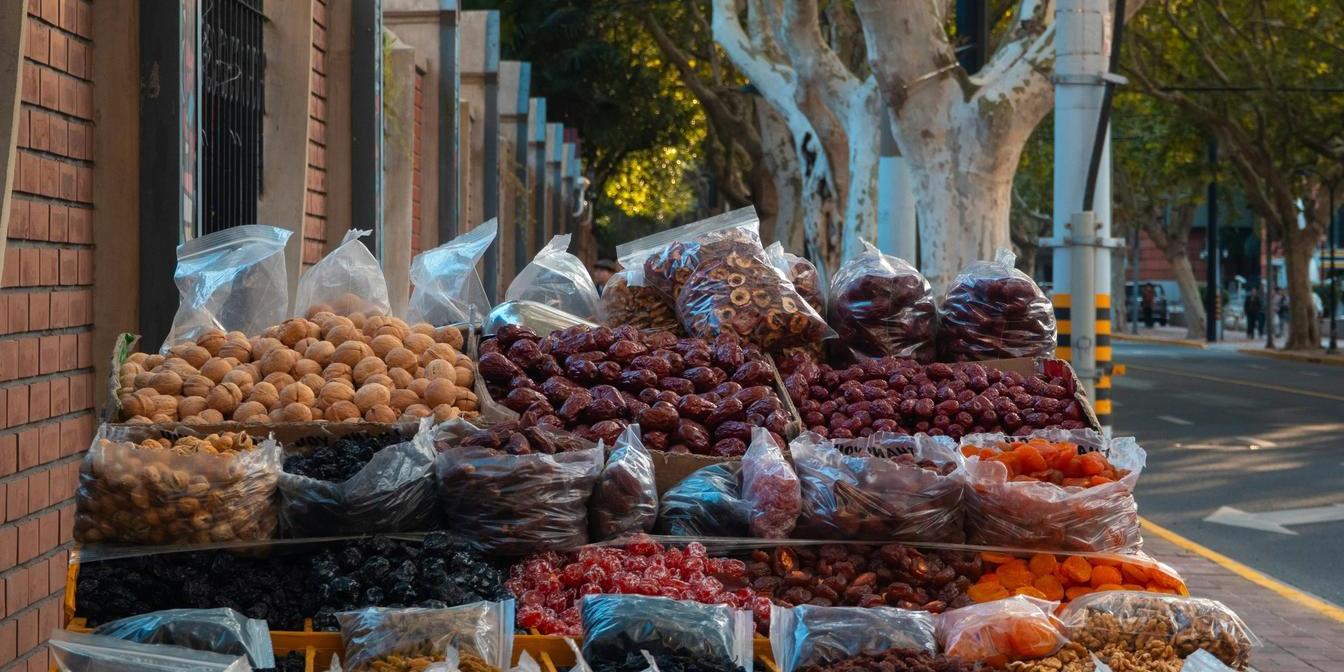 Dates, dried fruits and nuts for a Ramadan grocery basket