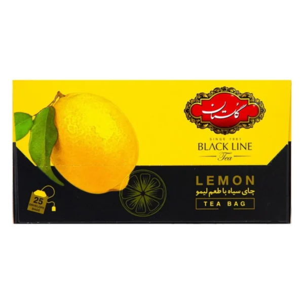 Golestan Black Line Lemon Tea Bags box, 25 tea bags